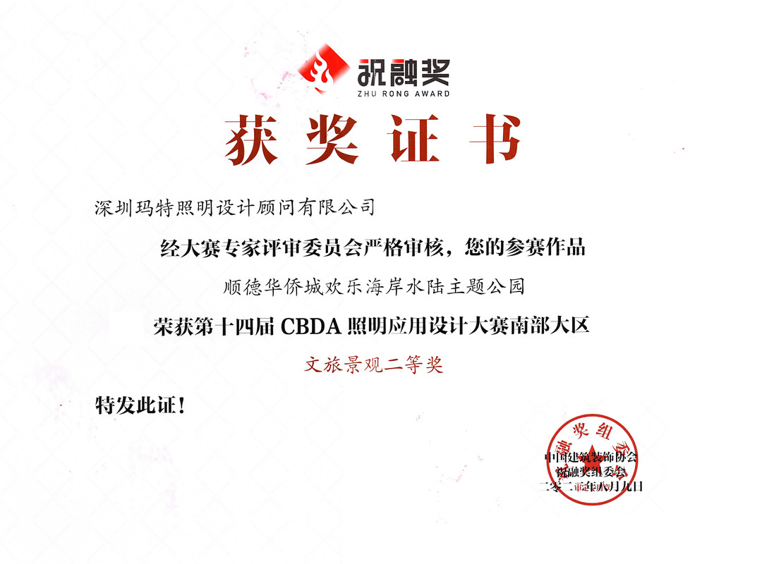获奖证书
